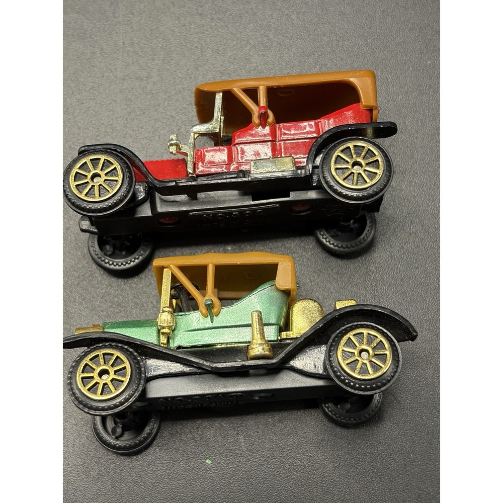 5 Vintage/Miniature Old Time Die Cast Metal Cars/Boat/japan - Picture 8 of 12